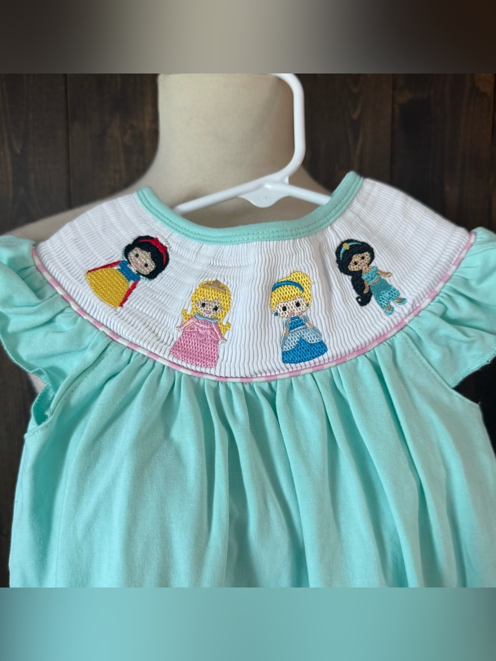 Girls Abbie & Evie Princess Smocked Romper 18 Months